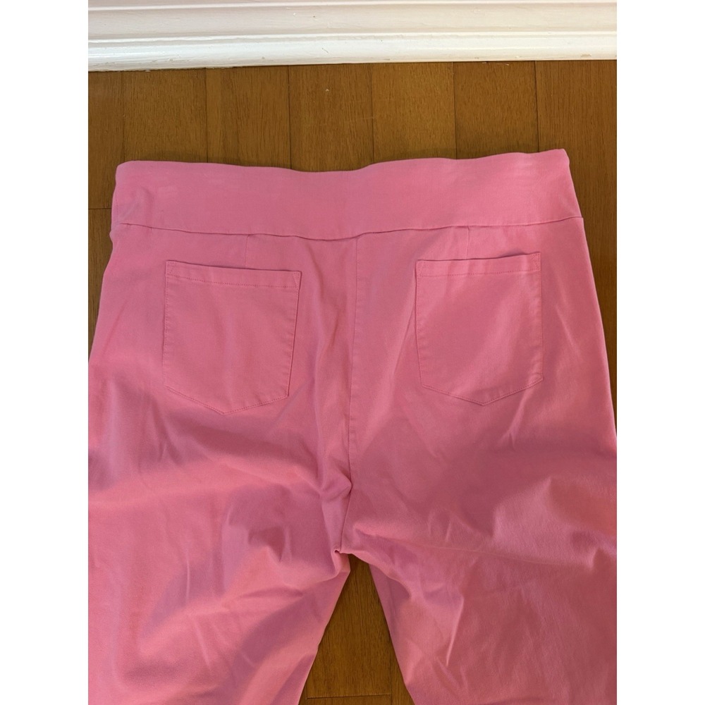 J. McLaughlin Women's Pink Pull-On Stretch Pants Size 14 Cropped Kick Flare - Picture 10 of 10